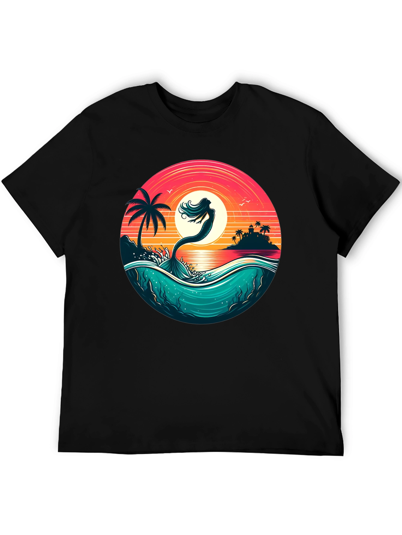Mermaid Sunset T-Shirt - Ocean Vibes