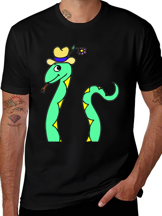 Funny Snake T-Shirt - Cartoon Reptile Graphic Tee