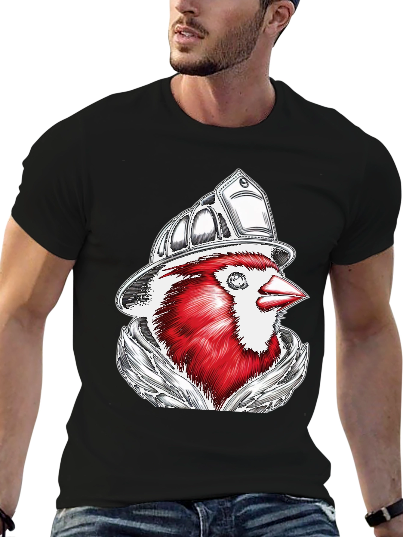 Cardinal Firefighter Graphic T-Shirt