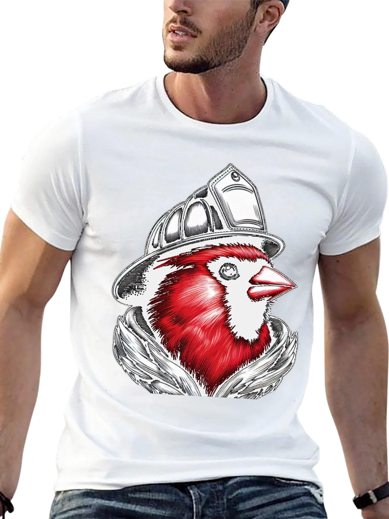 Cardinal Firefighter Graphic T-Shirt