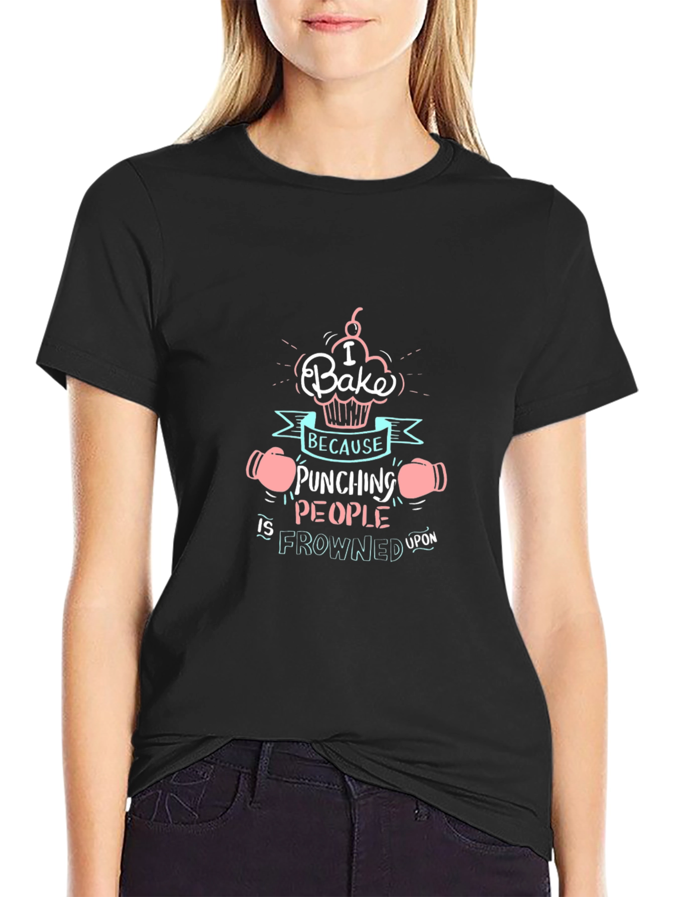 I Bake Because Punching People T-Shirt