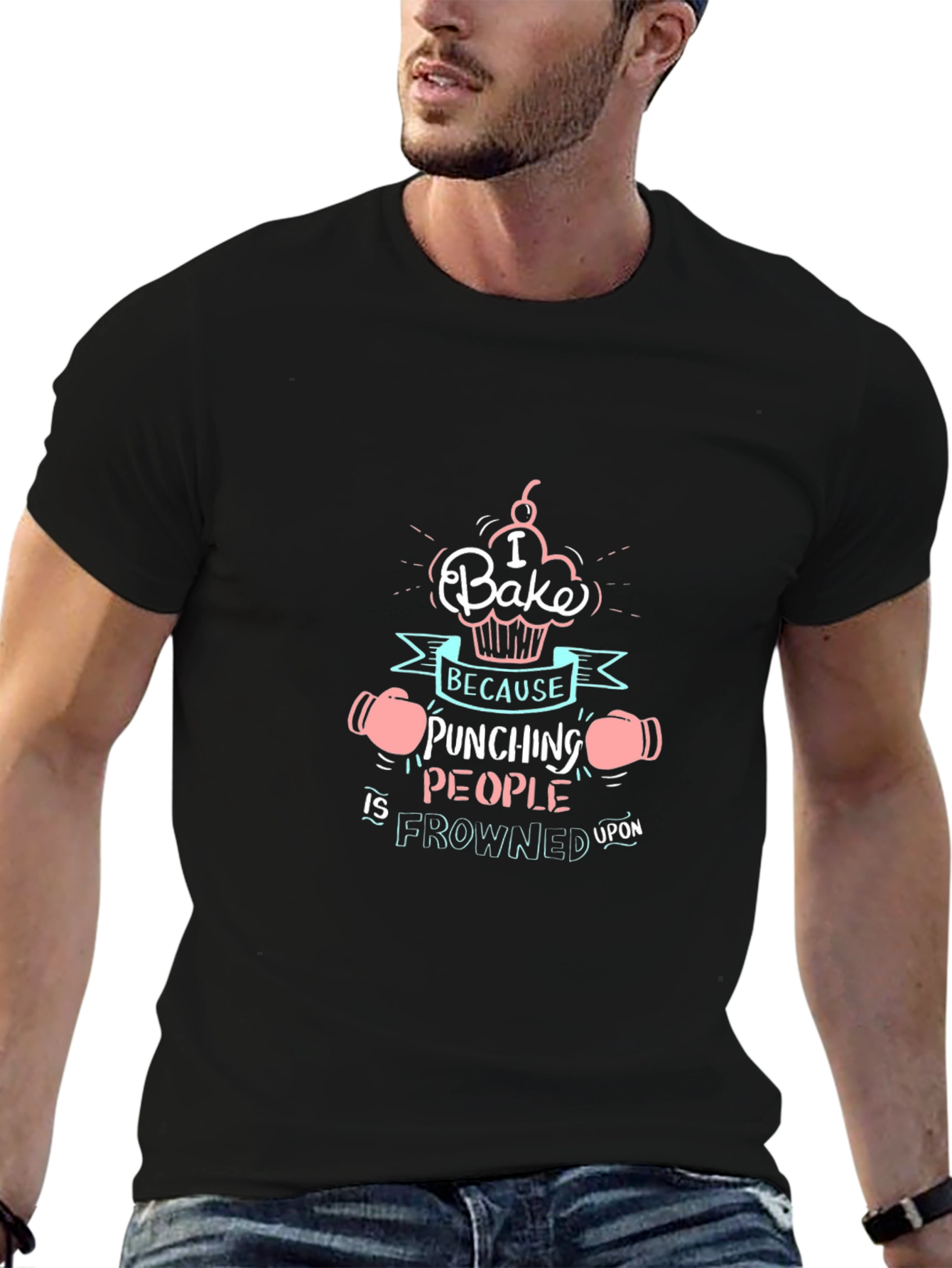 I Bake Because Punching People T-Shirt