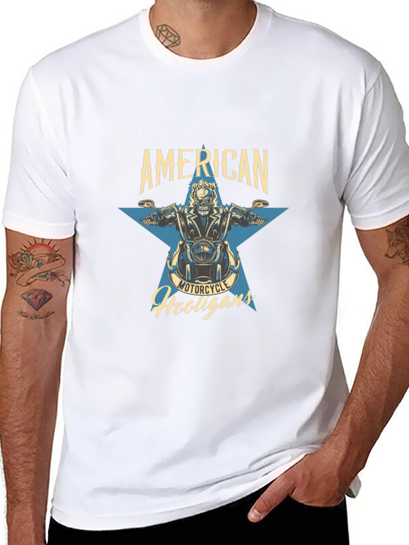 American Motorcycle Hooligans Graphic T-Shirt
