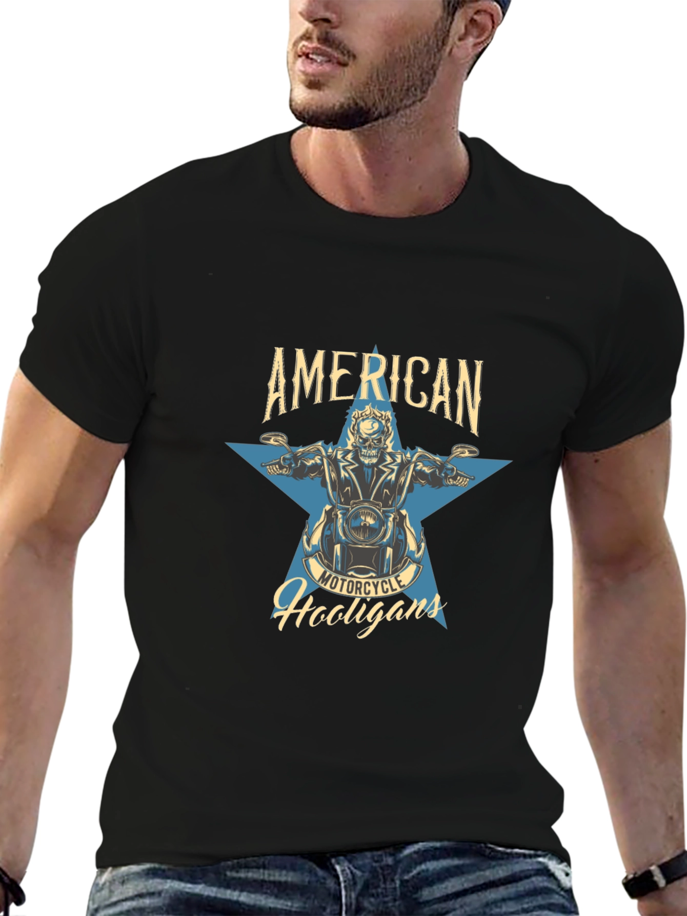 American Motorcycle Hooligans Graphic T-Shirt