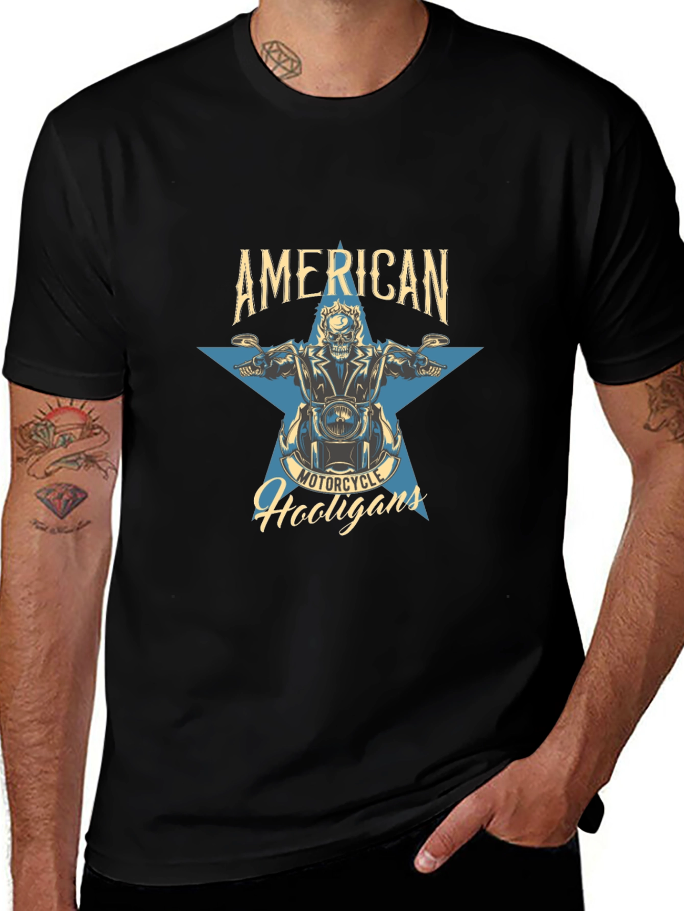 American Motorcycle Hooligans Graphic T-Shirt