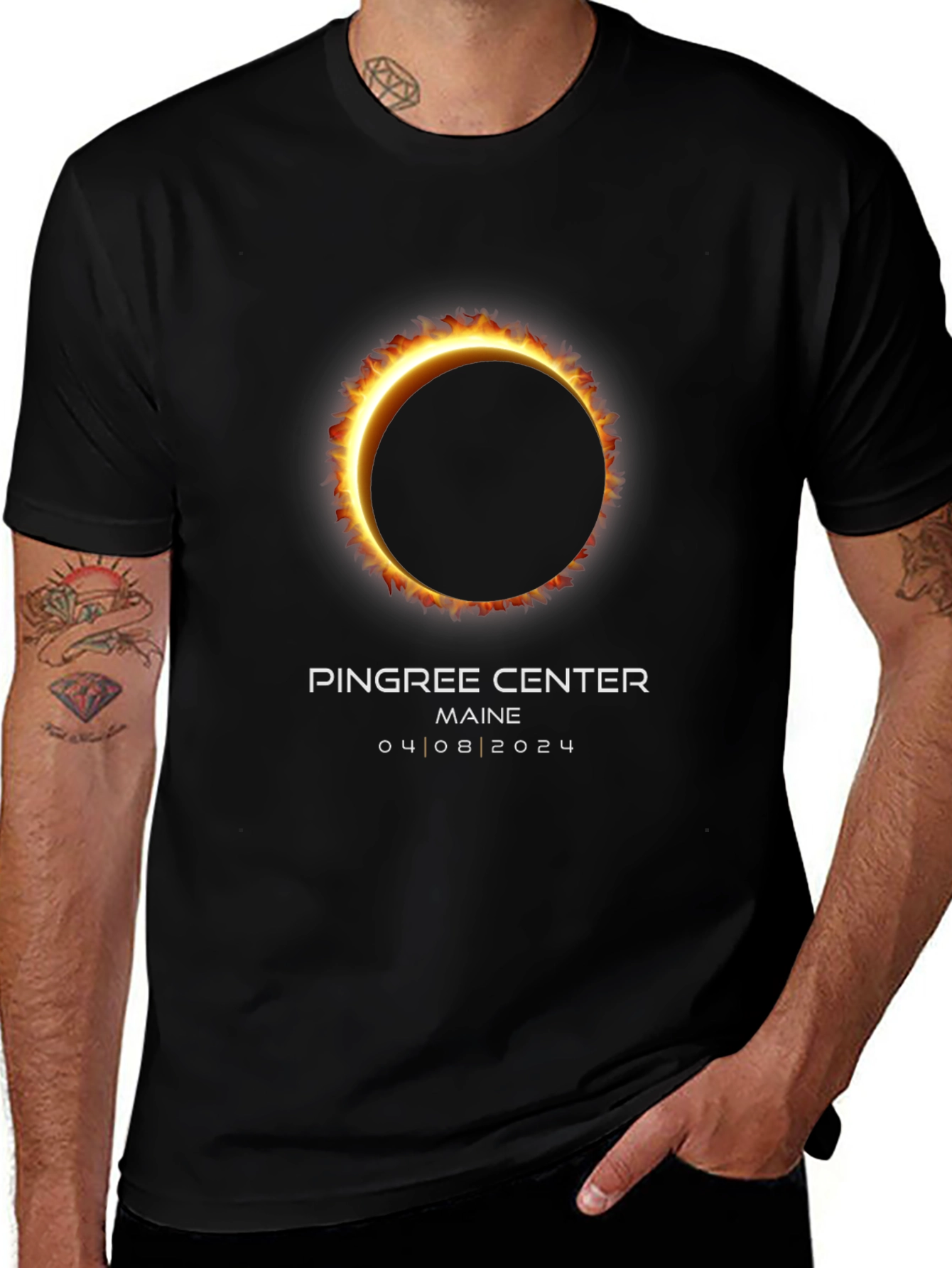 Eclipse 2024 T-Shirt - Pingree Center Maine