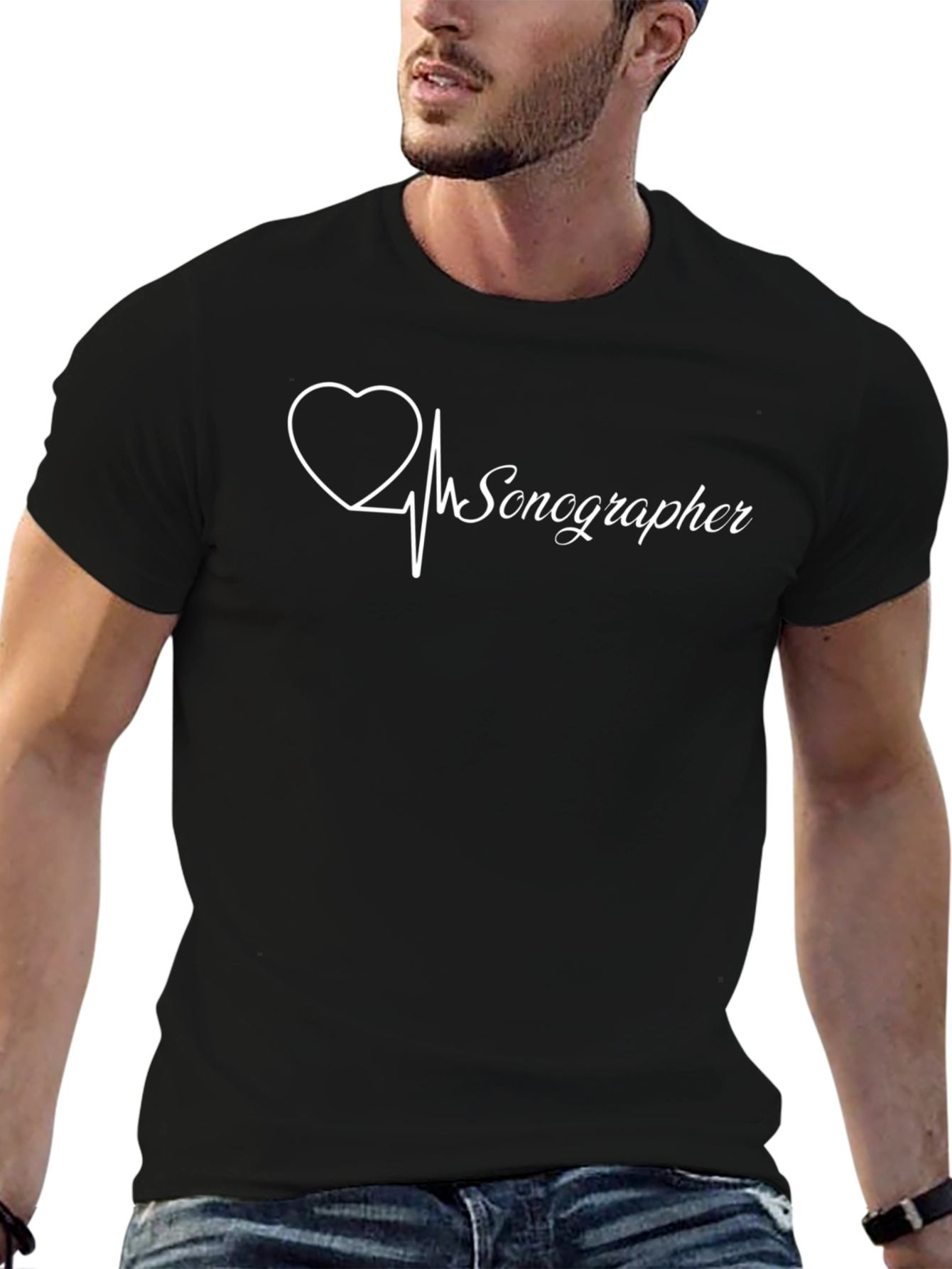 Sonographer Heartbeat T-Shirt - Medical Professional Tee