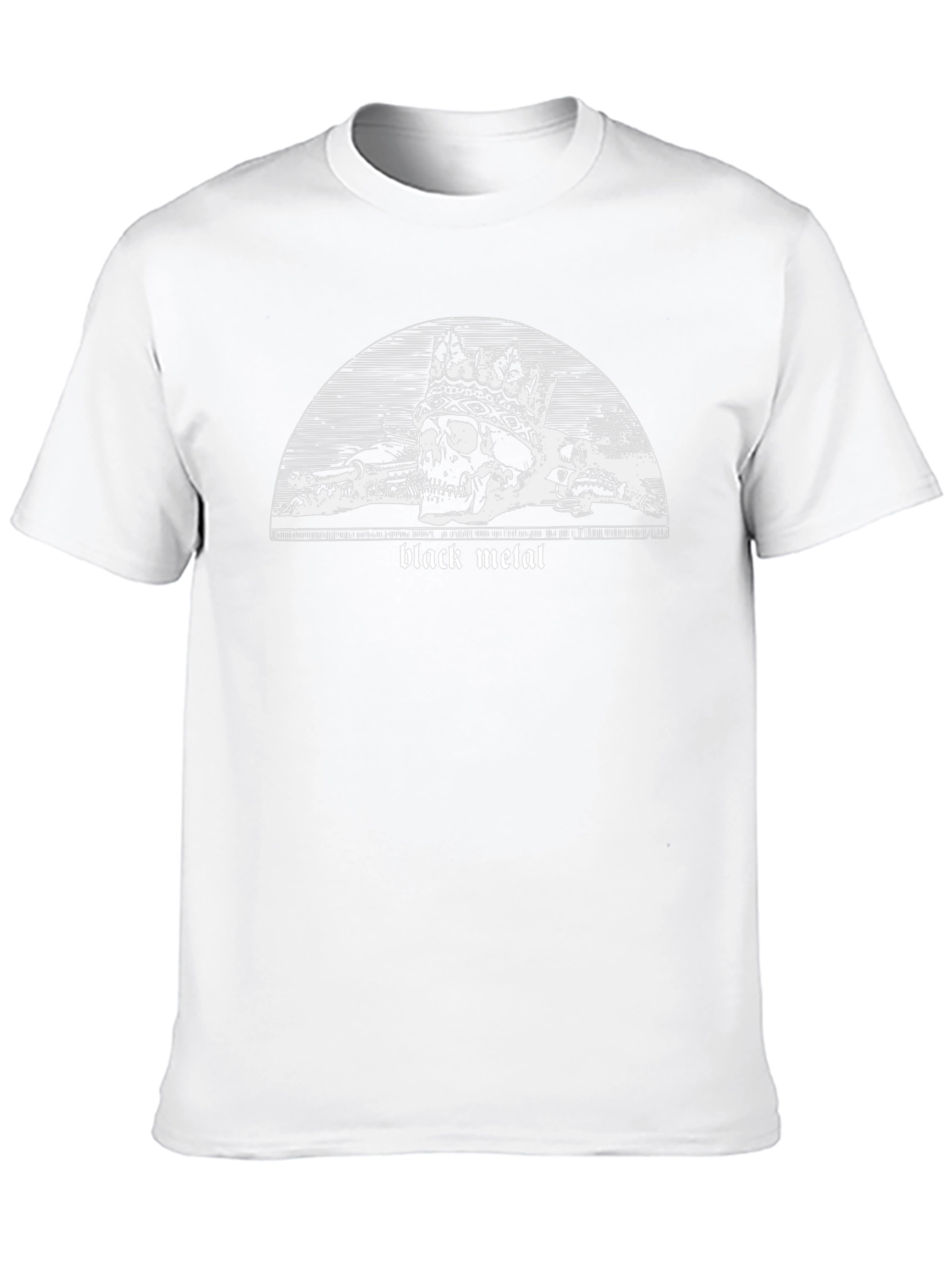 Black Metal Skull Crown T-Shirt