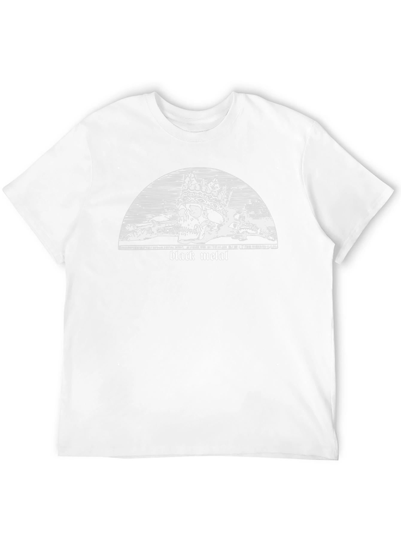 Black Metal Skull Crown T-Shirt