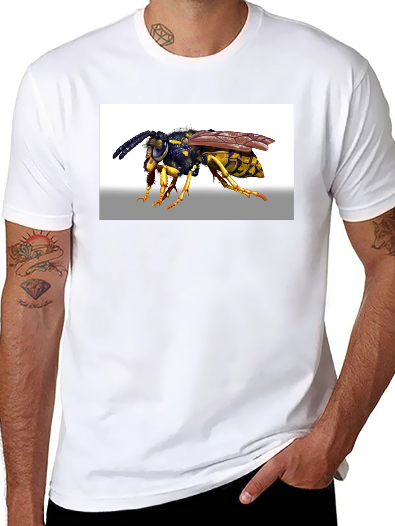 Wasp Graphic T-Shirt - Black Cotton Tee