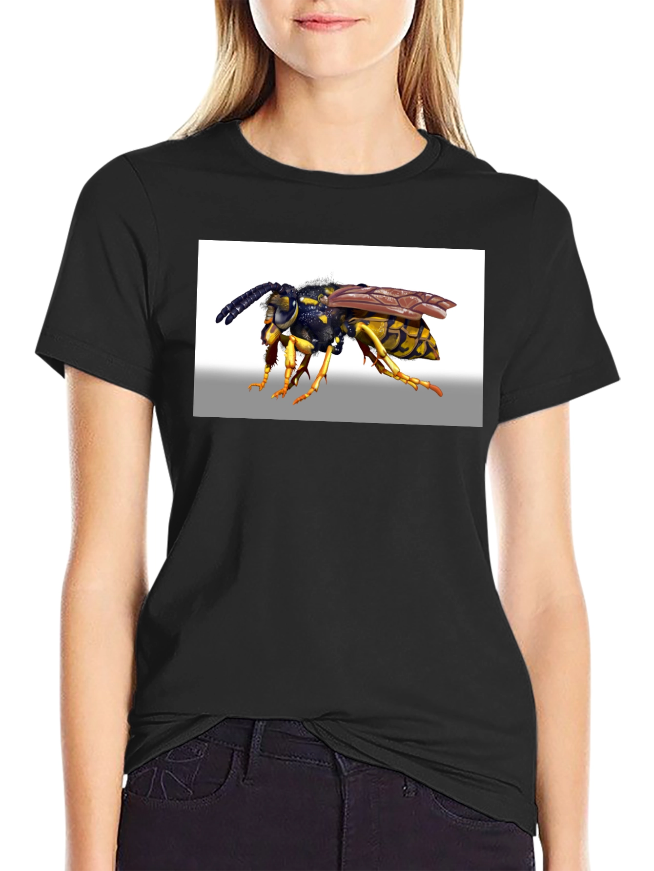Wasp Graphic T-Shirt - Black Cotton Tee