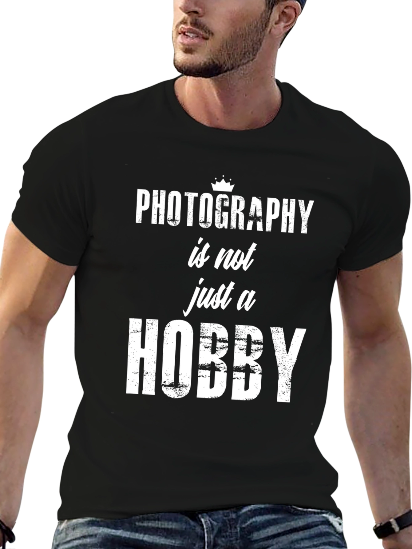 Photography Hobby T-Shirt - Mens Black Graphic Tee