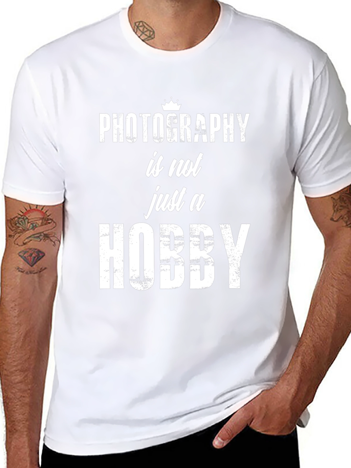 Photography Hobby T-Shirt - Mens Black Graphic Tee