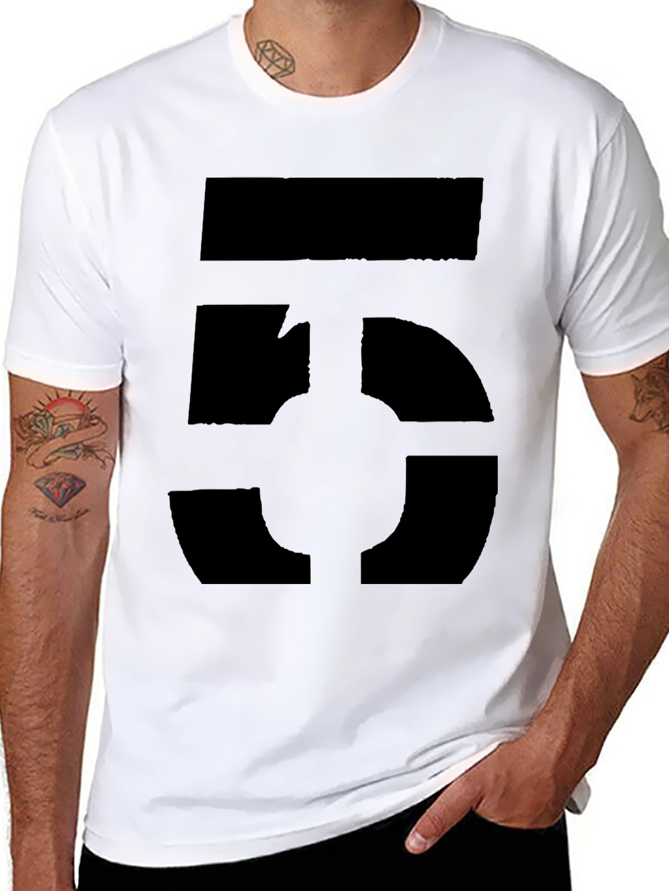 Number 5 Graphic Tee - Modern Casual Style