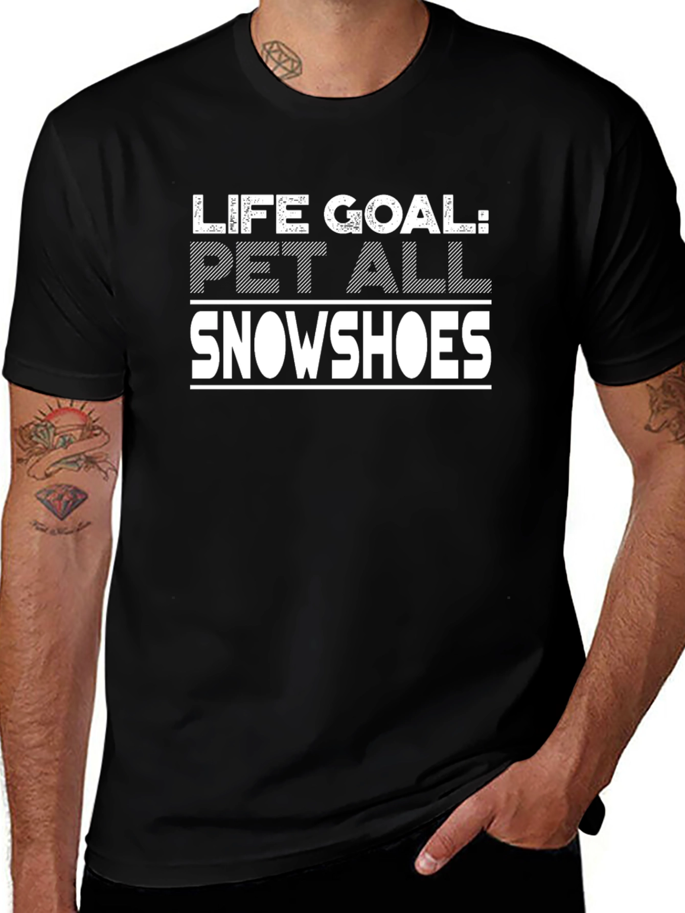 Life Goal: Pet All Snowshoes Graphic Tee