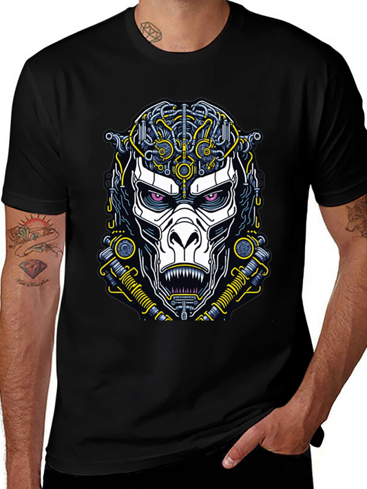 Cyberpunk Ape Graphic Tee - Futuristic Style