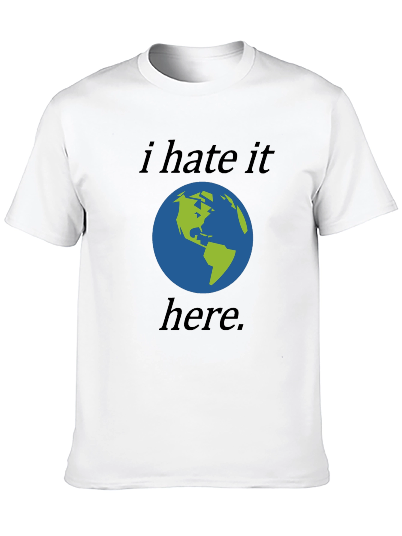 I Hate It Here Earth Graphic Tee - Black