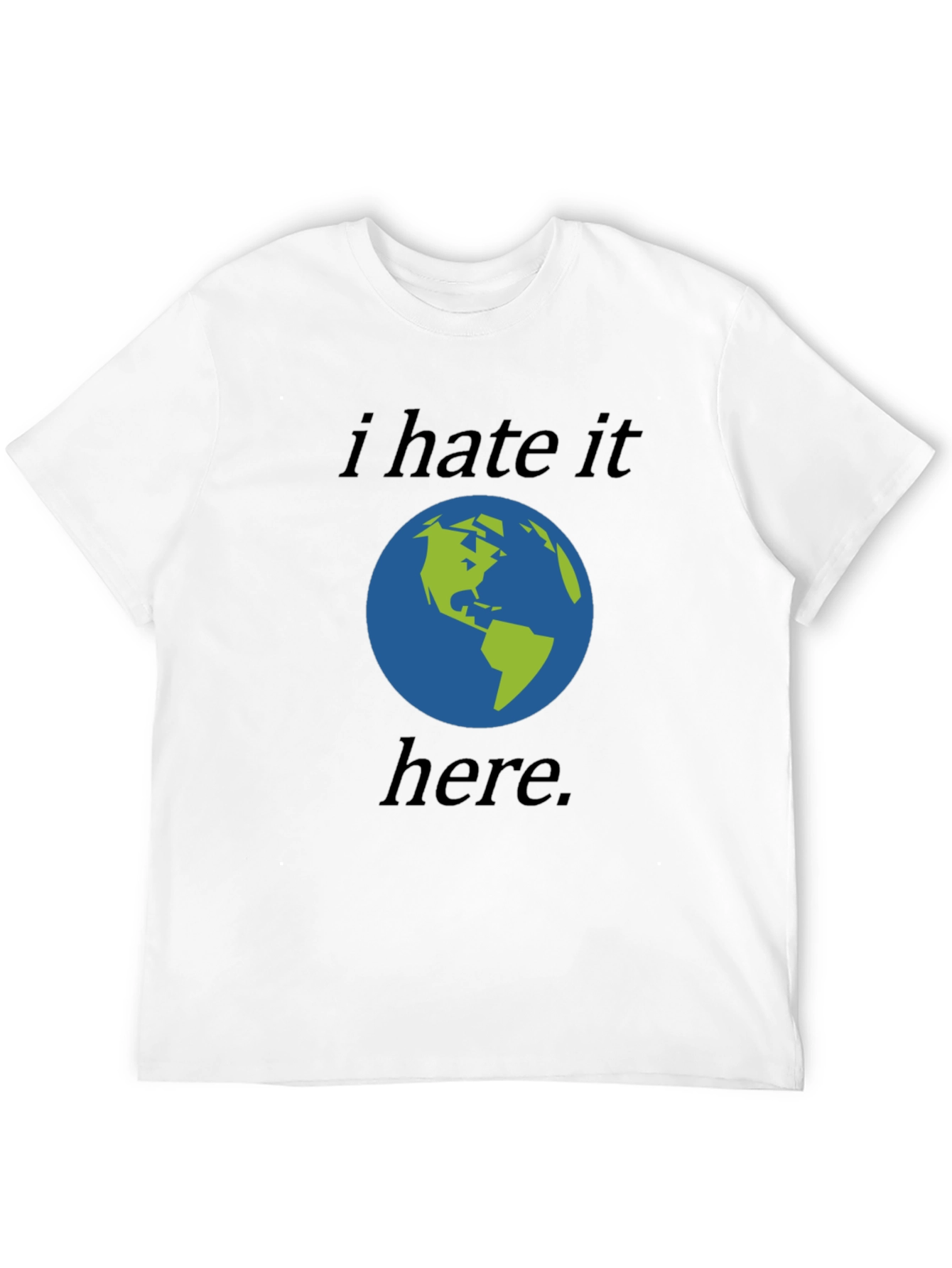 I Hate It Here Earth Graphic Tee - Black