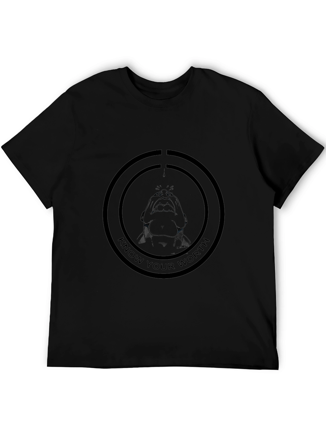 Know Your Worth Black Graphic T-Shirt