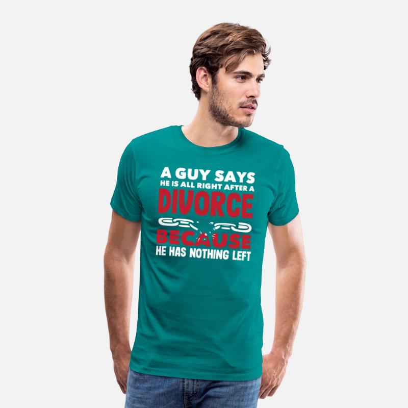 A Guy Says He Is All Right After A Divorce