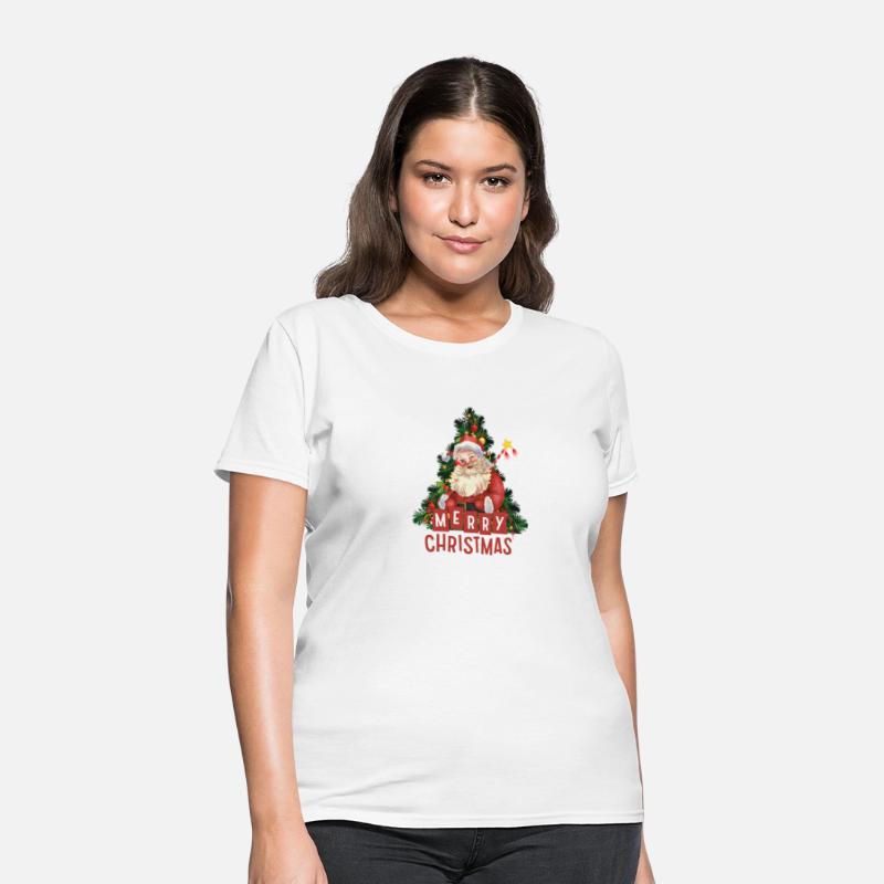 A Jolly Red Santa and a Sparkling Christmas Tree