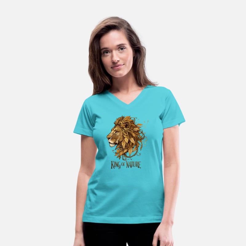 A majestic lions head in side profile made