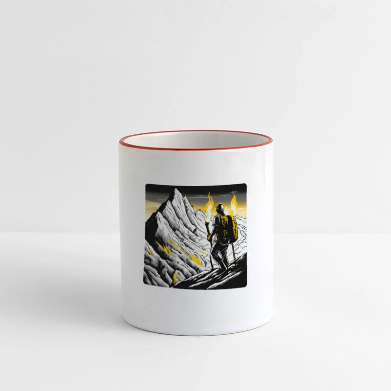 A man with a backpack on top of a mountain