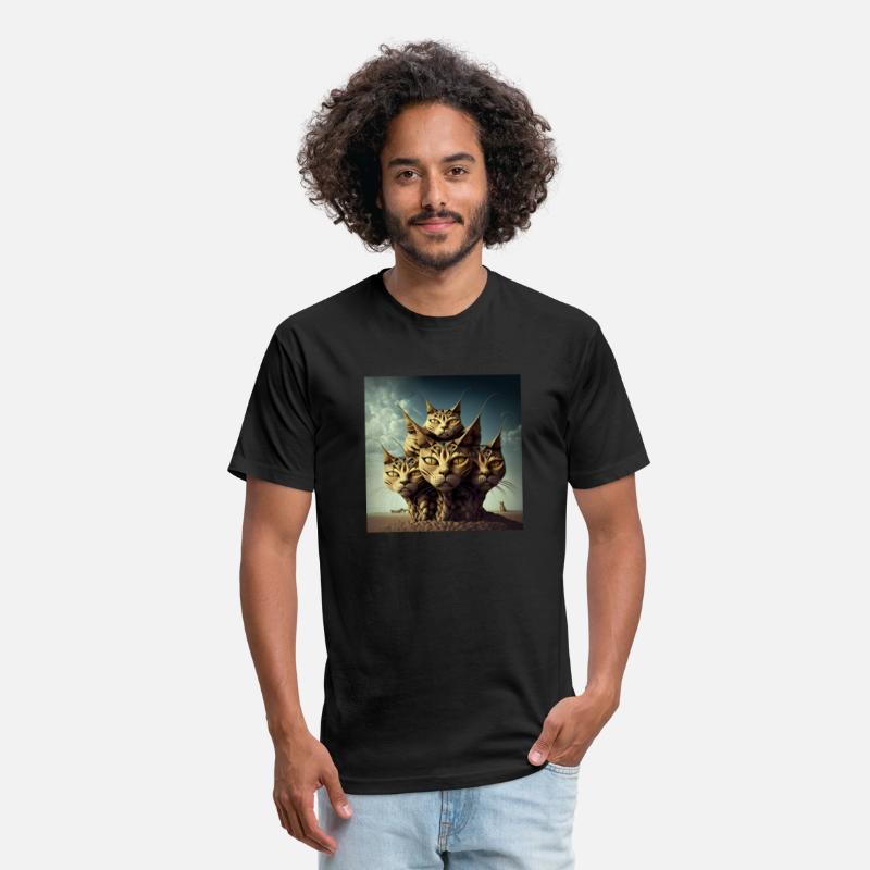 A massive five-headed cat style of salvador dali