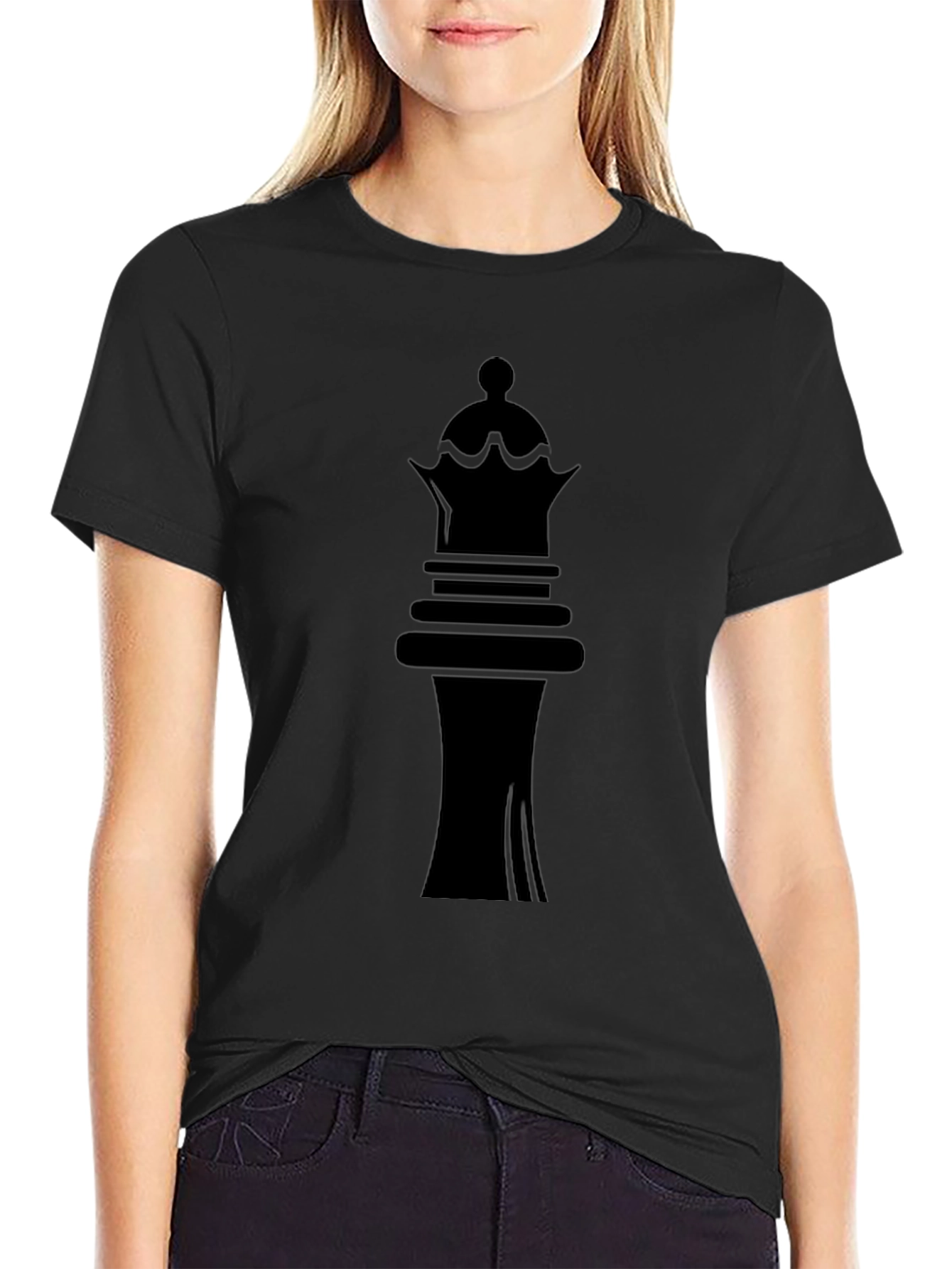 Black Chess Queen Graphic T-Shirt