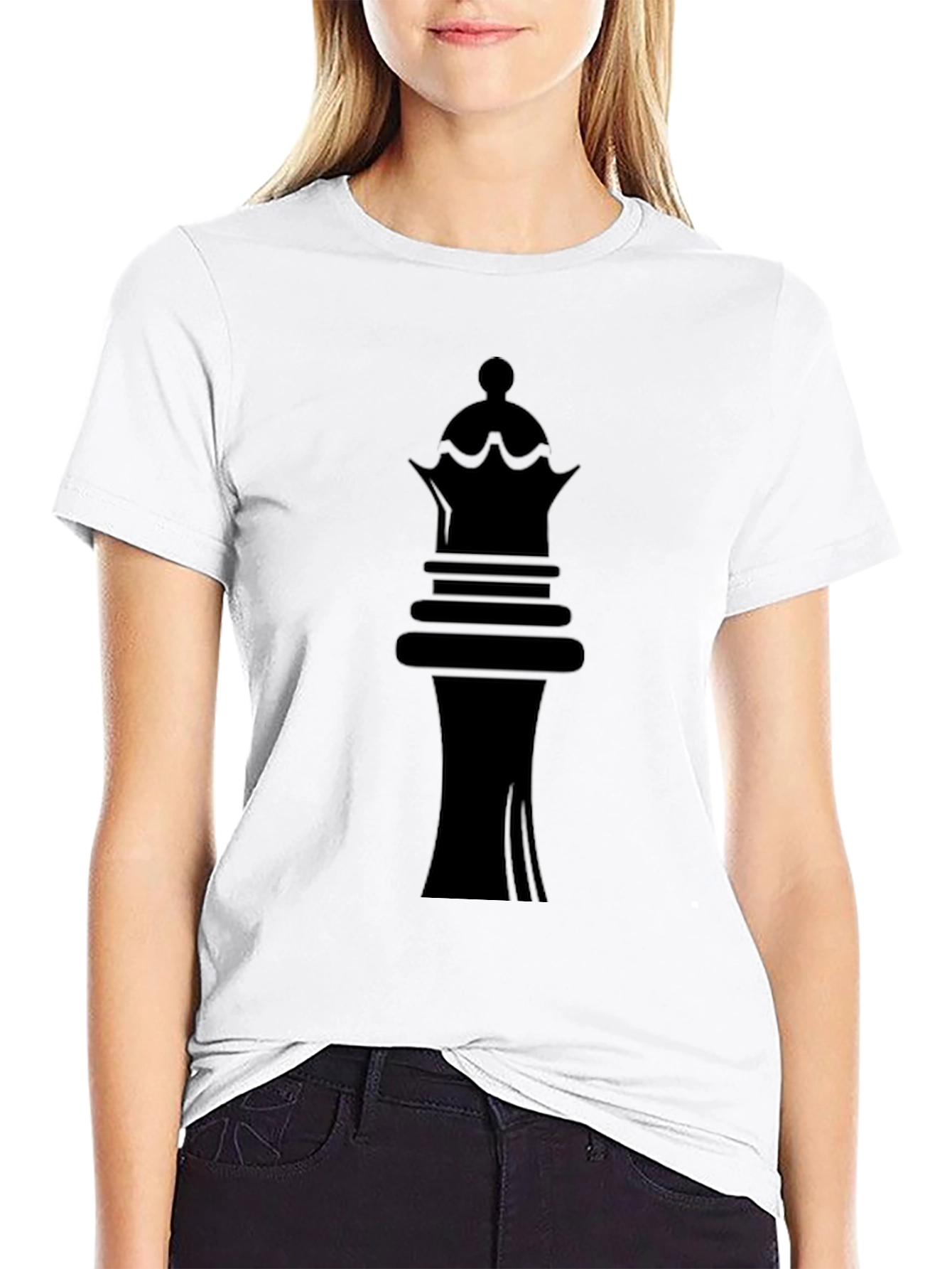 Black Chess Queen Graphic T-Shirt