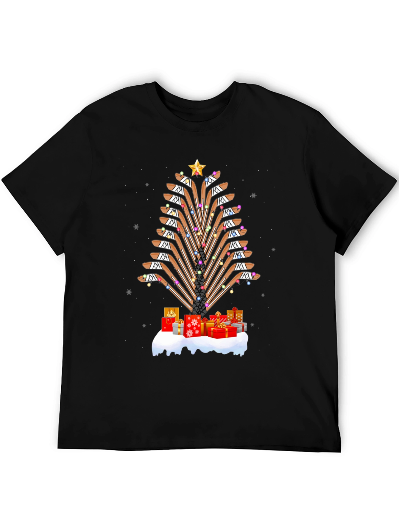 Hockey Sticks Christmas Tree T-Shirt