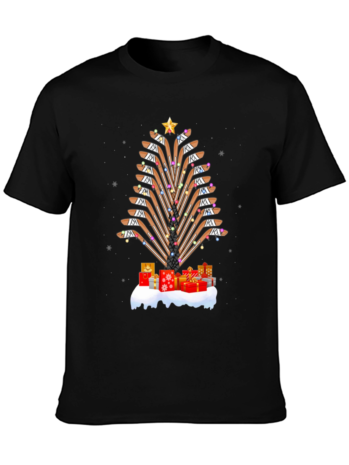 Hockey Sticks Christmas Tree T-Shirt