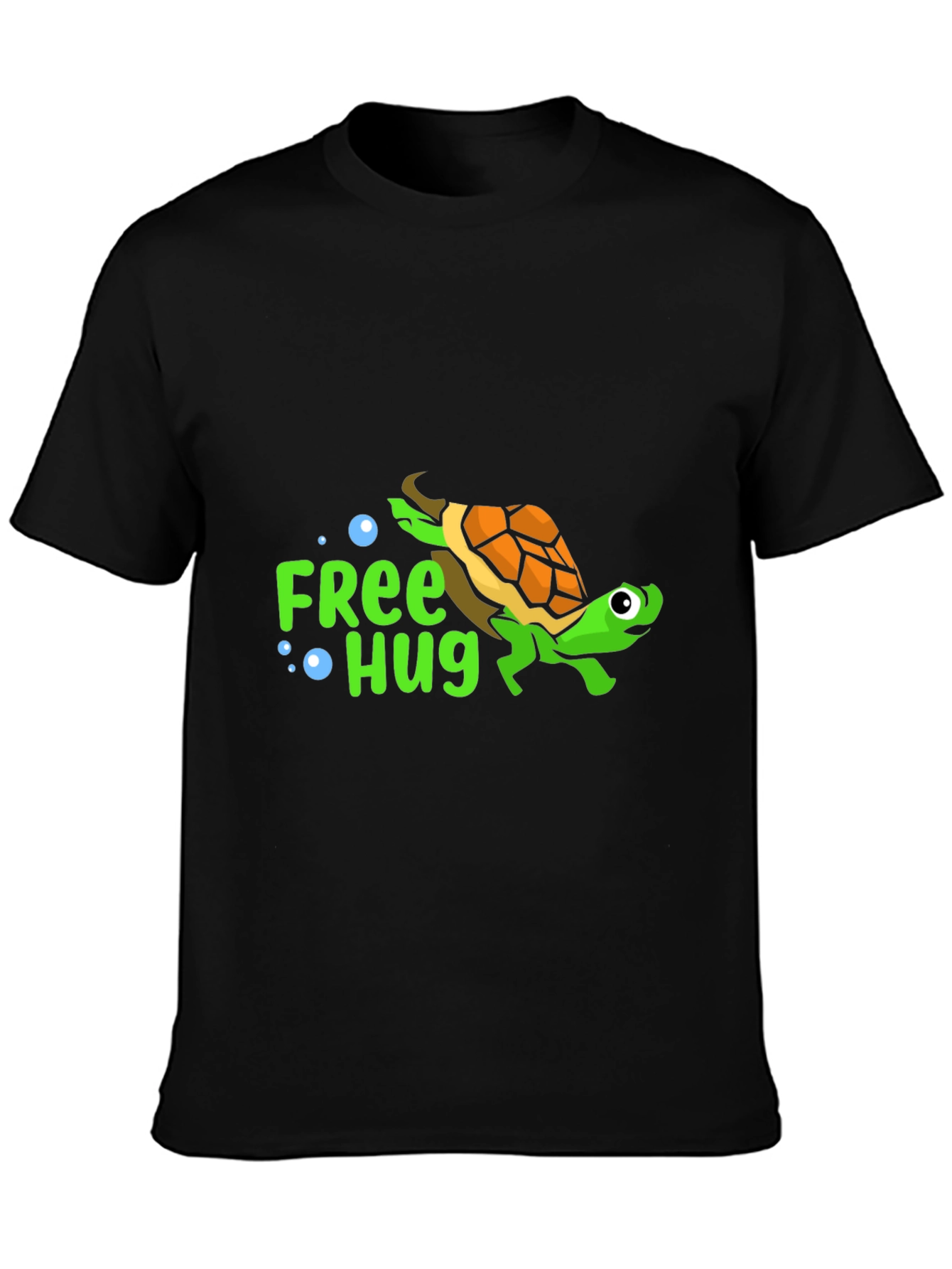 Free Hug Turtle T-Shirt - Cartoon Design