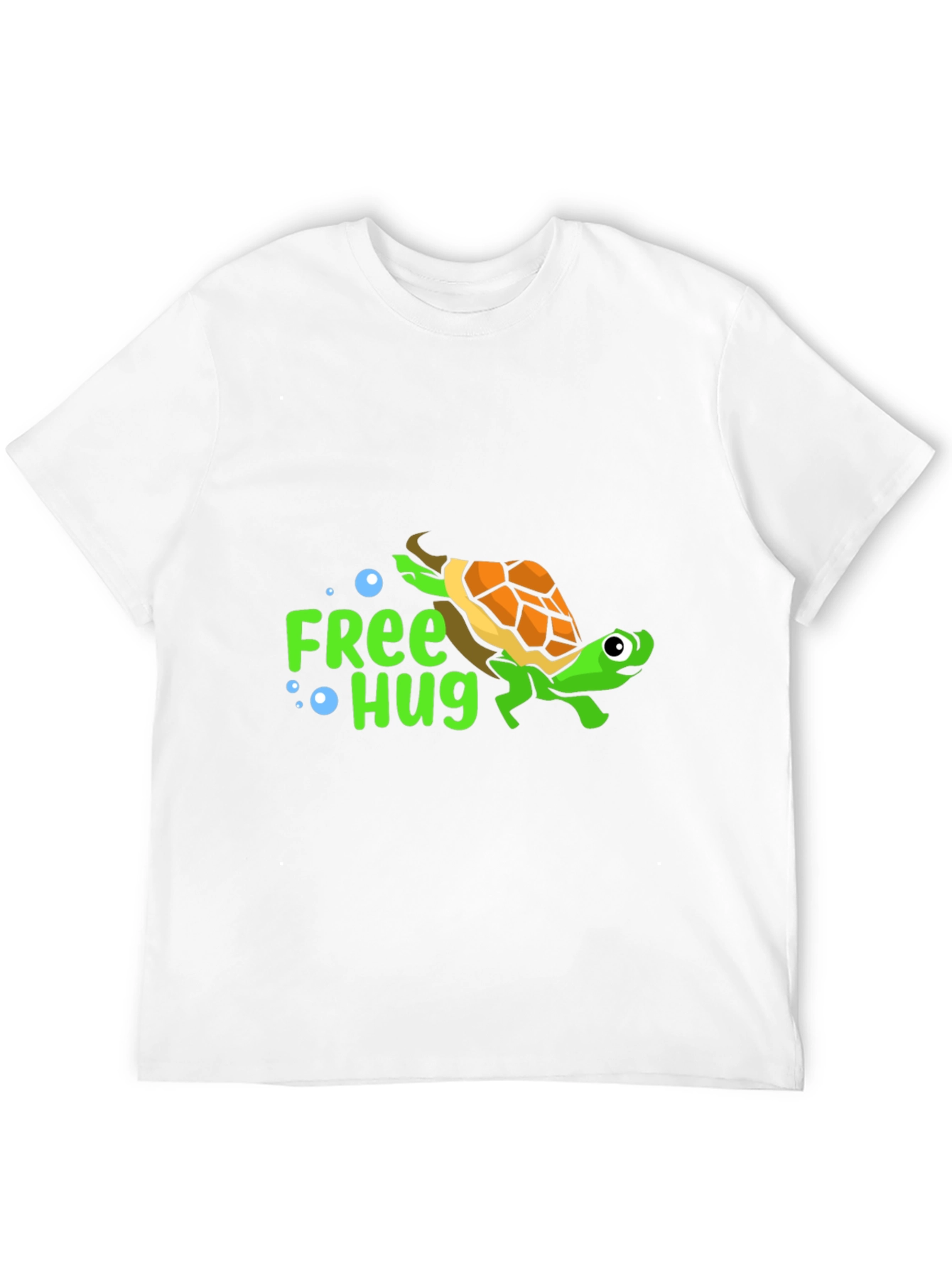 Free Hug Turtle T-Shirt - Cartoon Design