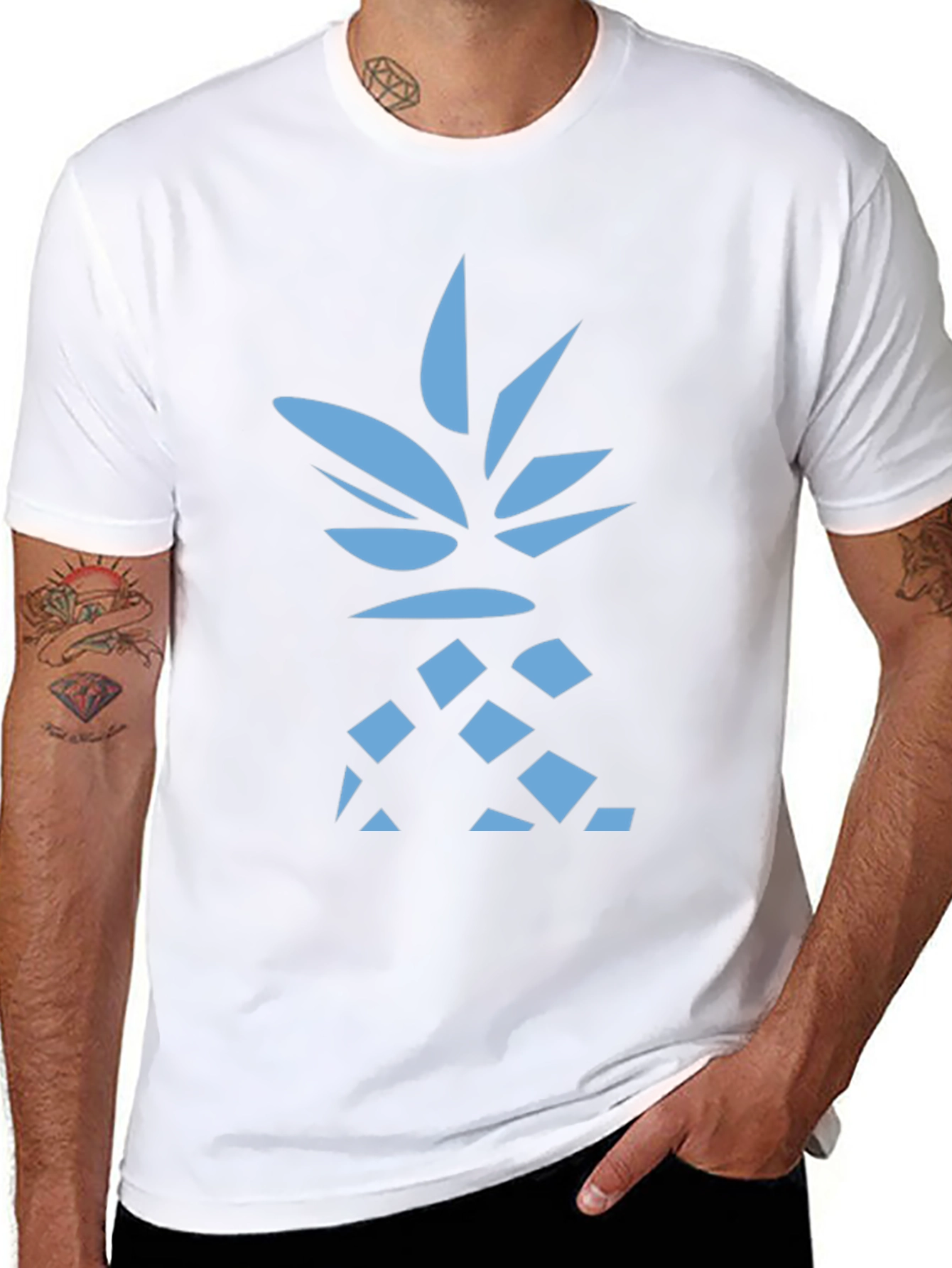 Abstract Pineapple Graphic Tee - Stylish Casual Wear