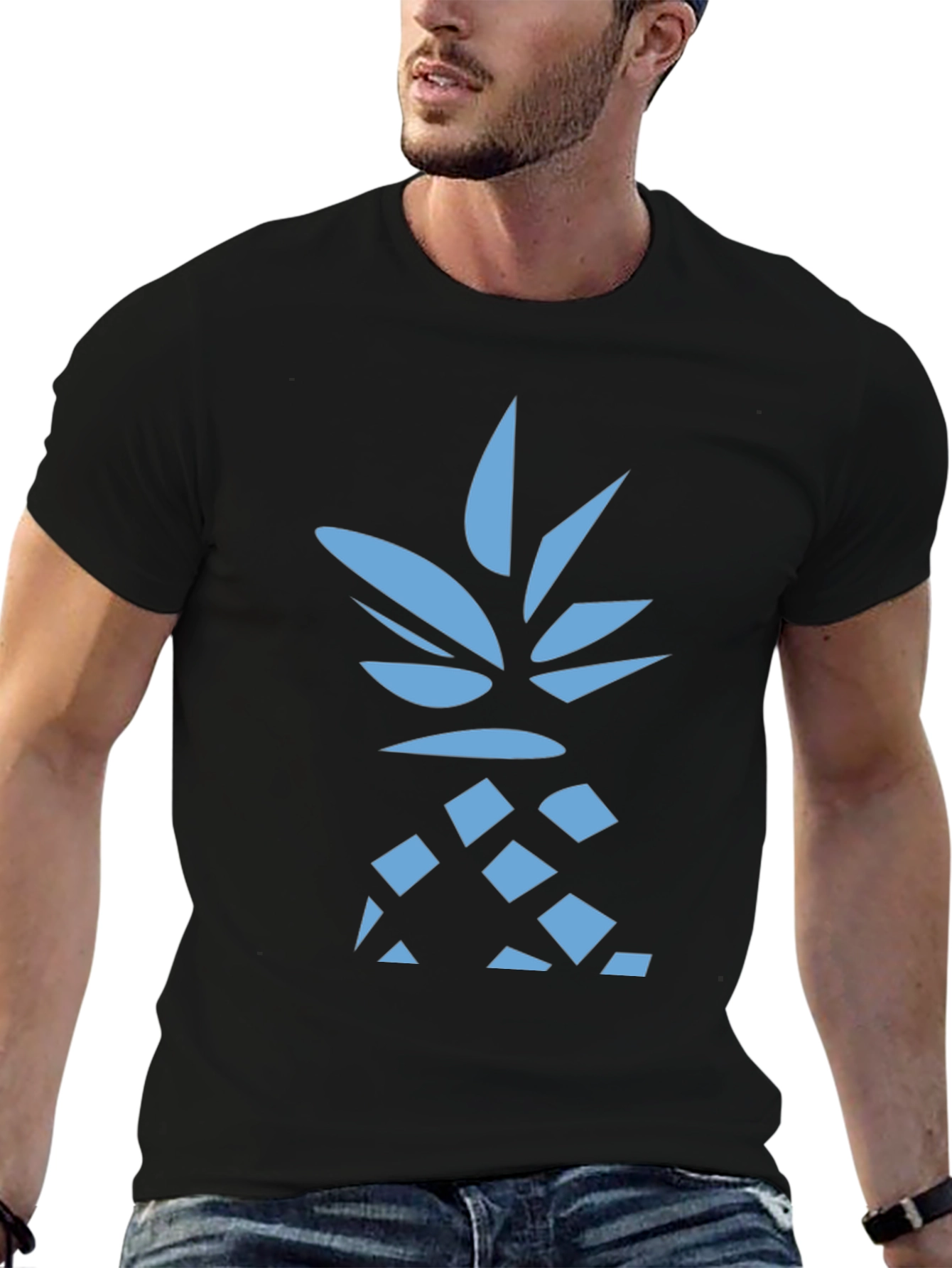 Abstract Pineapple Graphic Tee - Stylish Casual Wear