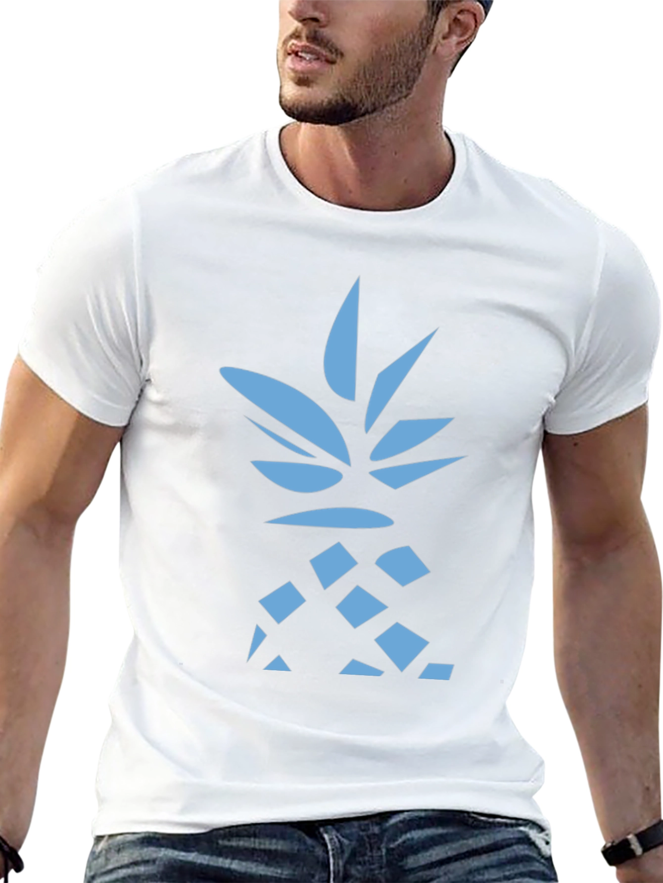 Abstract Pineapple Graphic Tee - Stylish Casual Wear