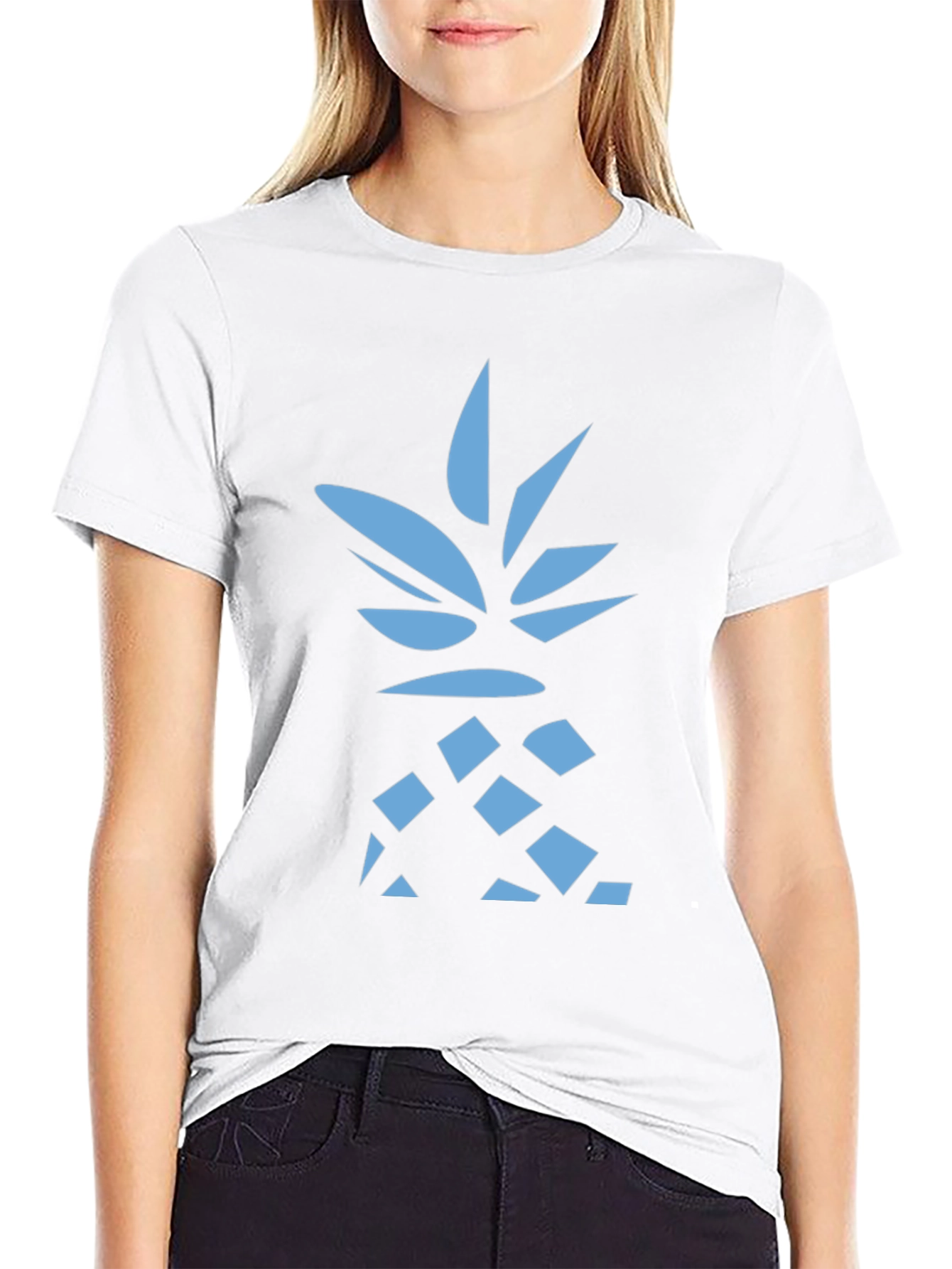 Abstract Pineapple Graphic Tee - Stylish Casual Wear