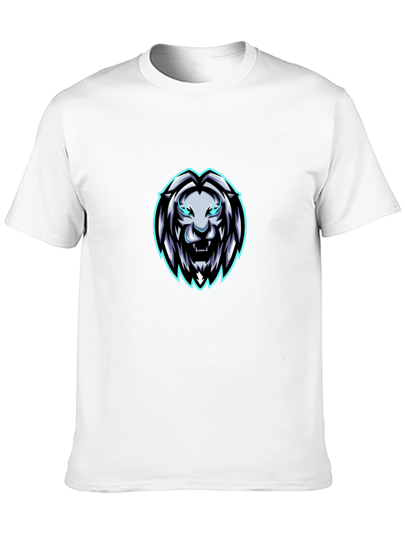 Mens Black Lion Graphic T-Shirt
