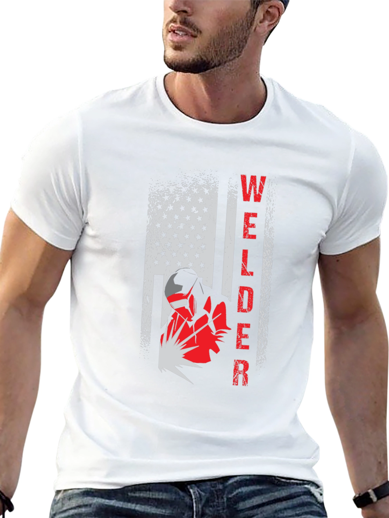 Welder American Flag Graphic Tee