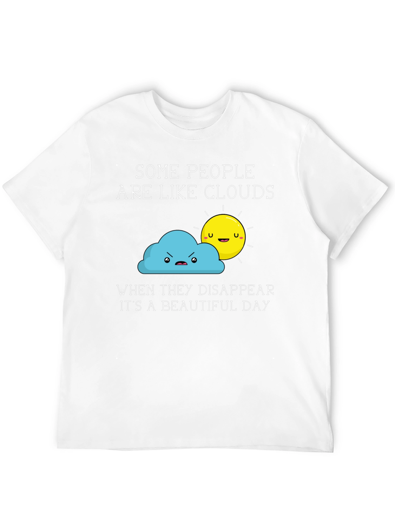 Funny Clouds & Sun Graphic T-Shirt