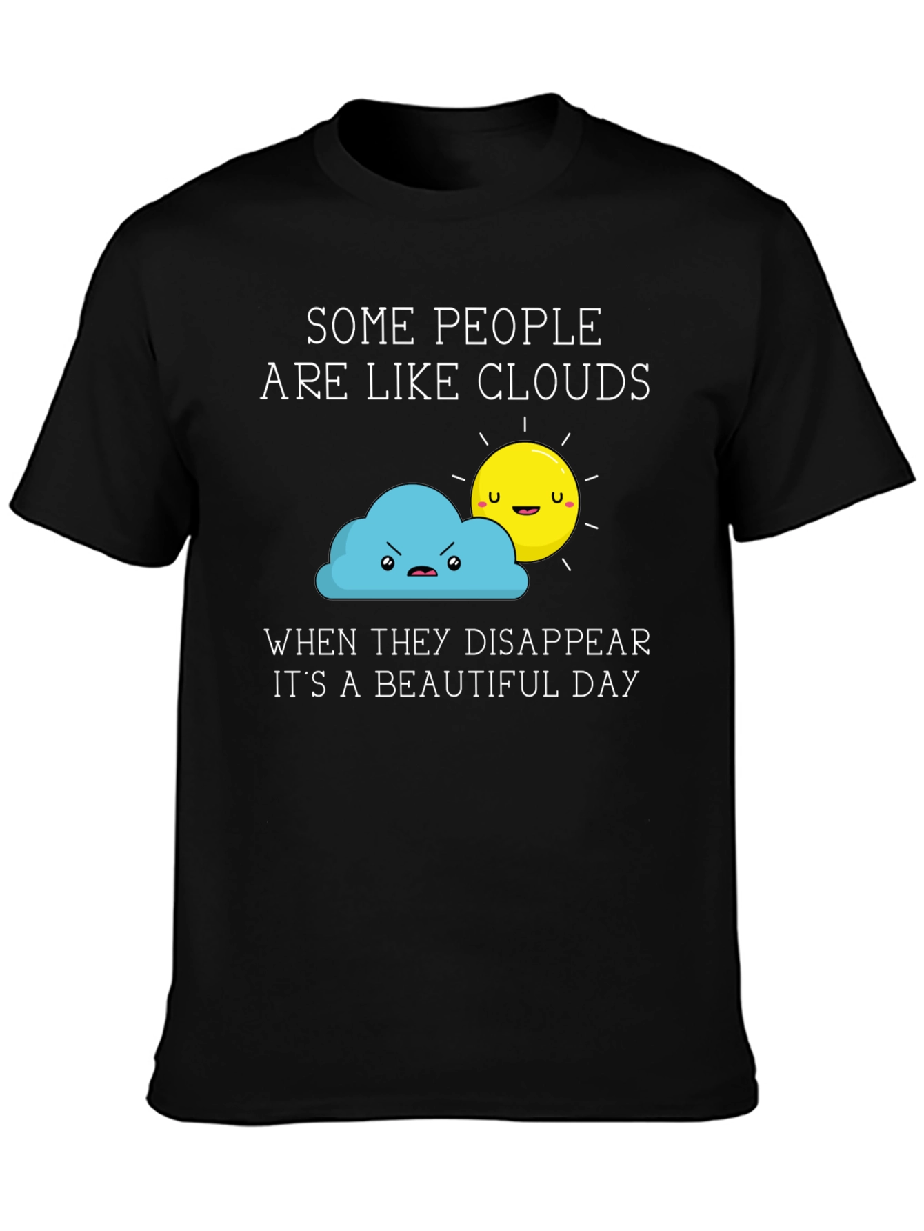 Funny Clouds & Sun Graphic T-Shirt