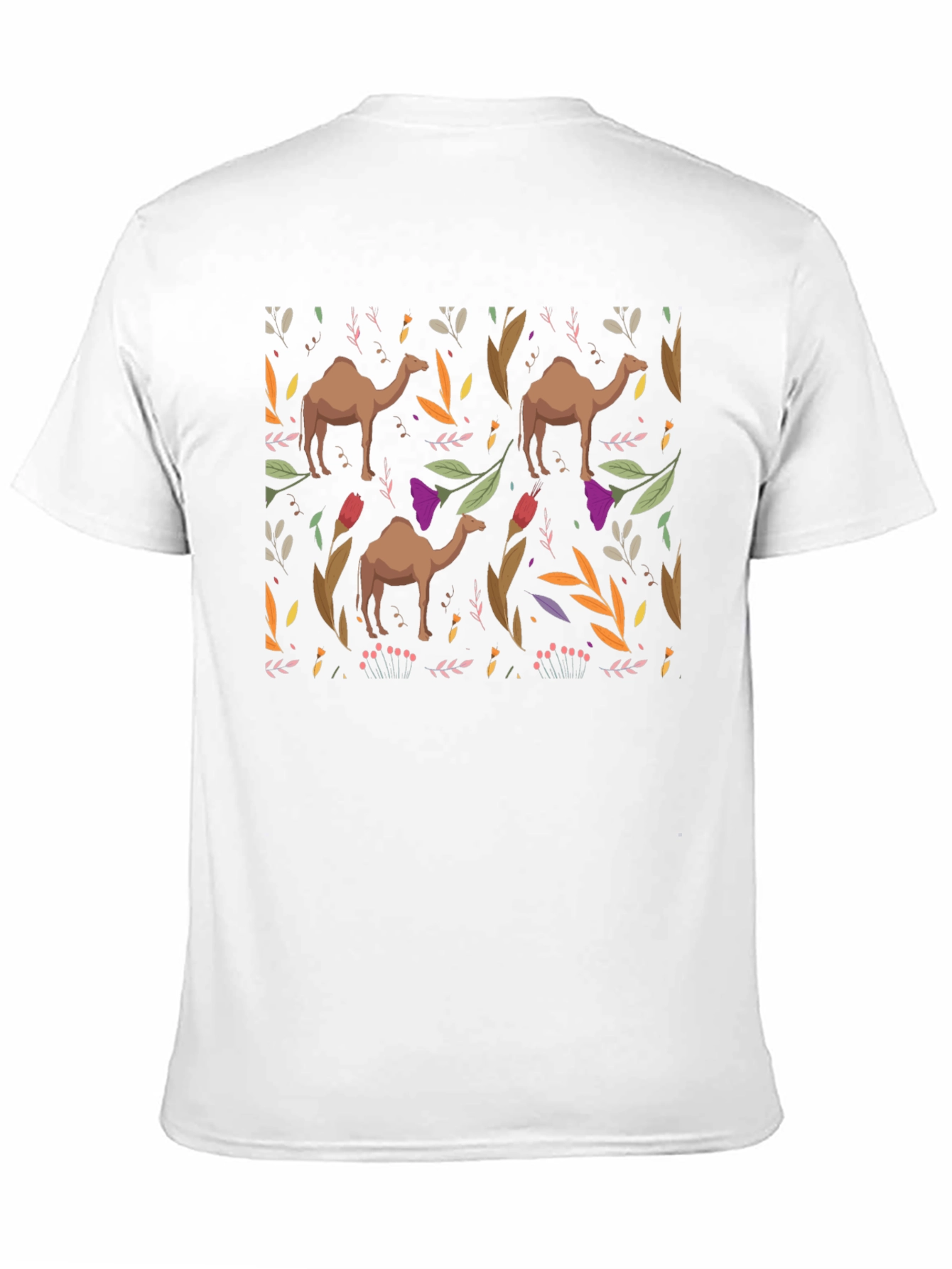 Camel Pattern Black T-Shirt
