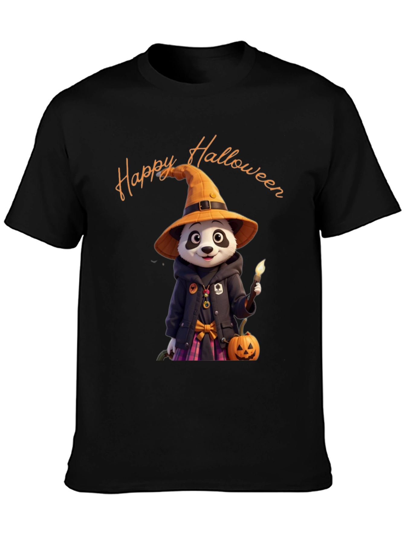 Halloween Panda Graphic T-Shirt