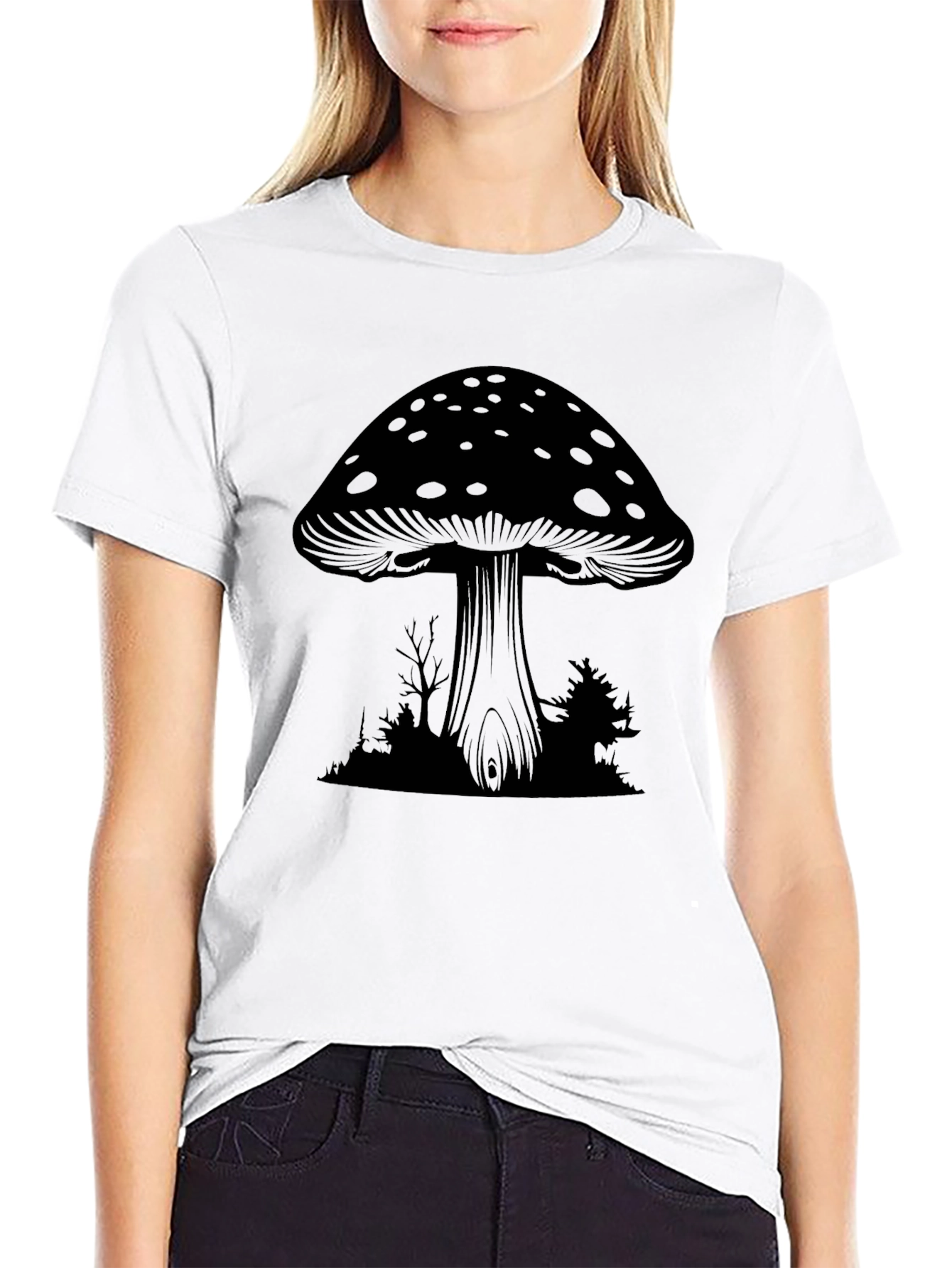 Mushroom Graphic Tee - Dark Forest Design