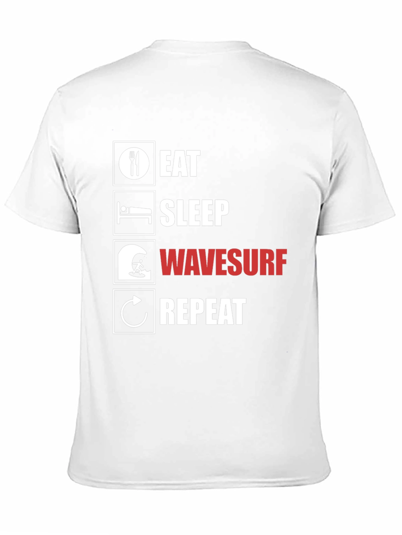Eat Sleep Wavesurf Repeat Graphic T-Shirt