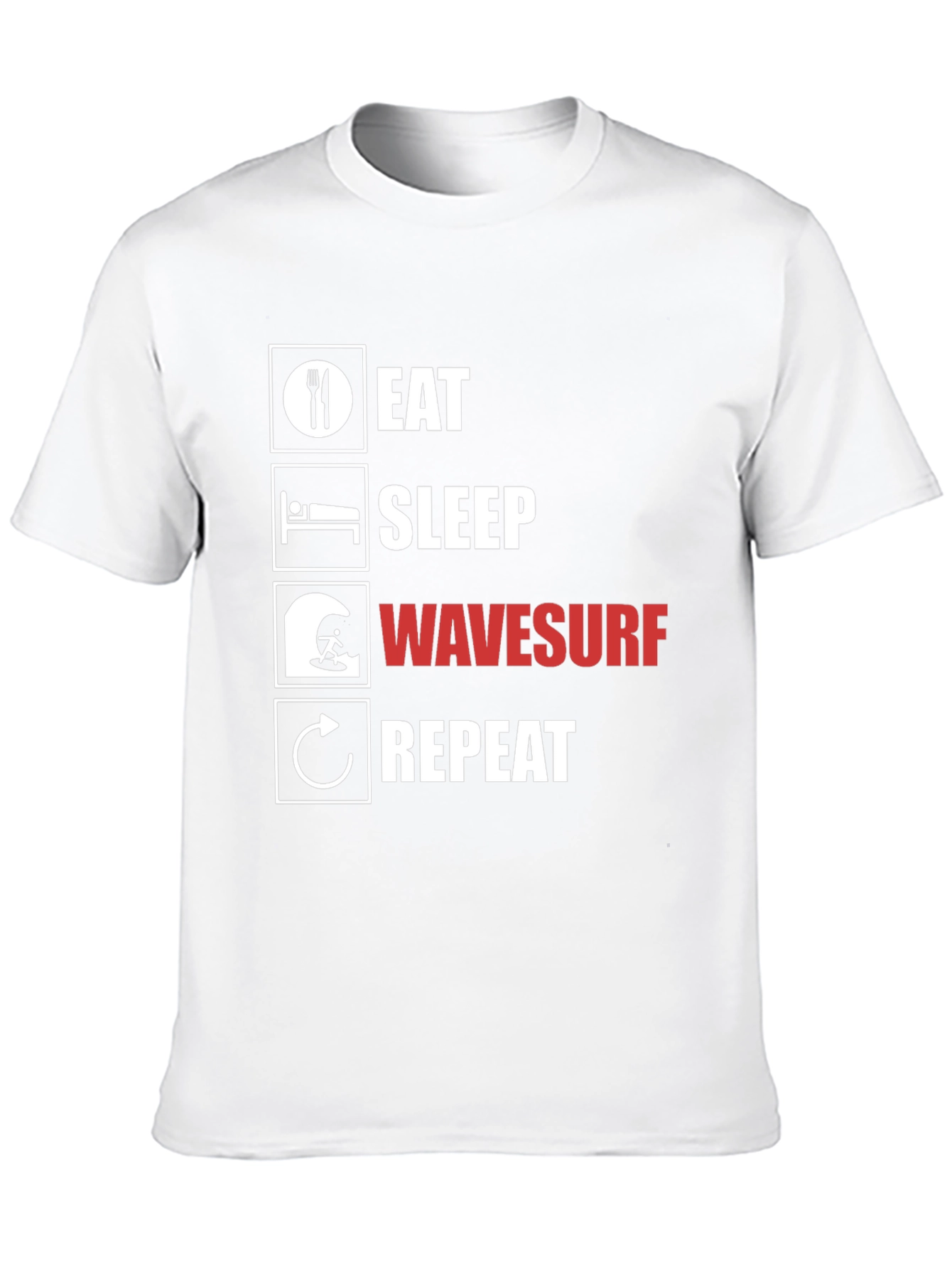 Eat Sleep Wavesurf Repeat Graphic T-Shirt