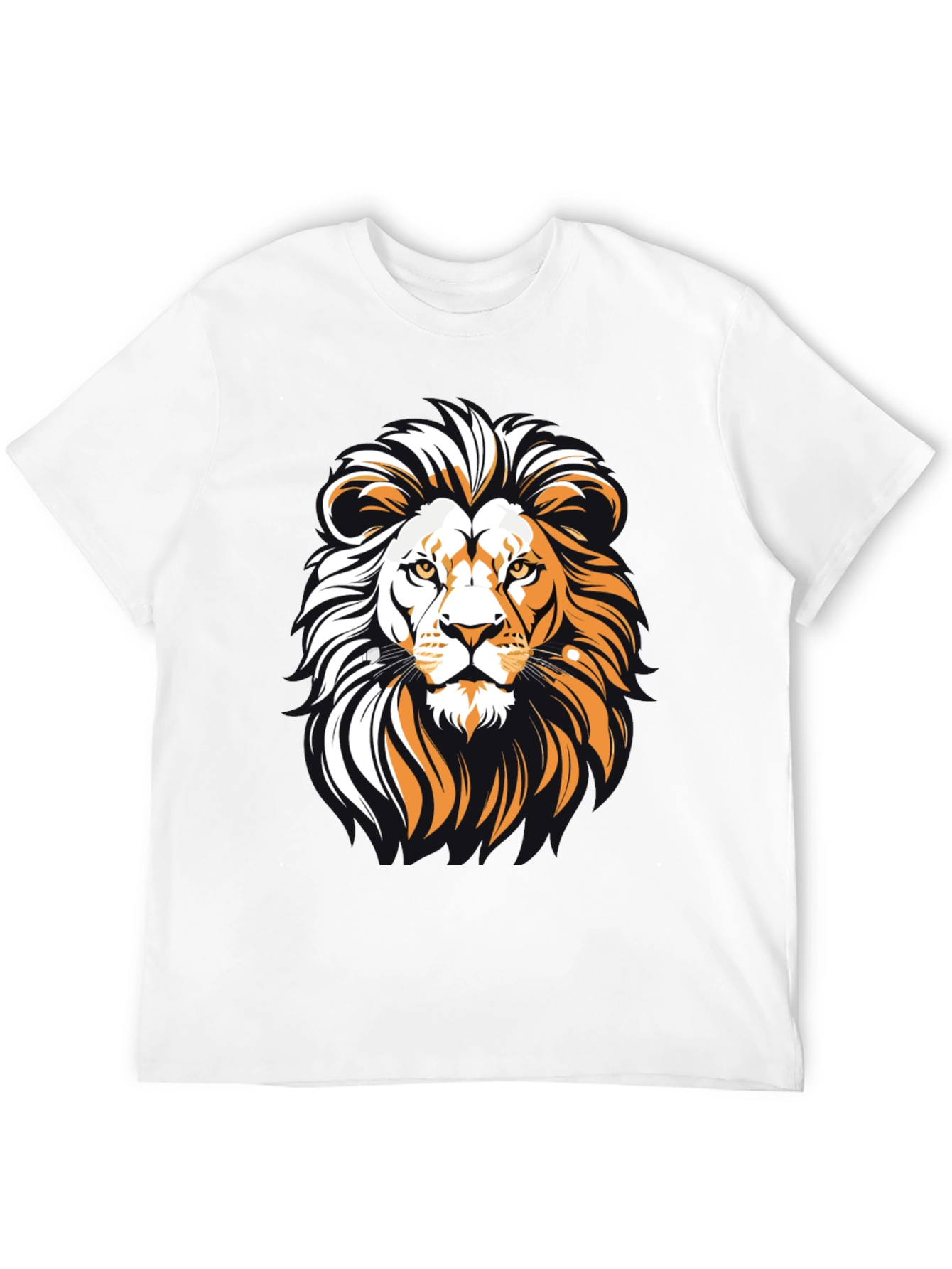 Lion Graphic Print Black T-Shirt