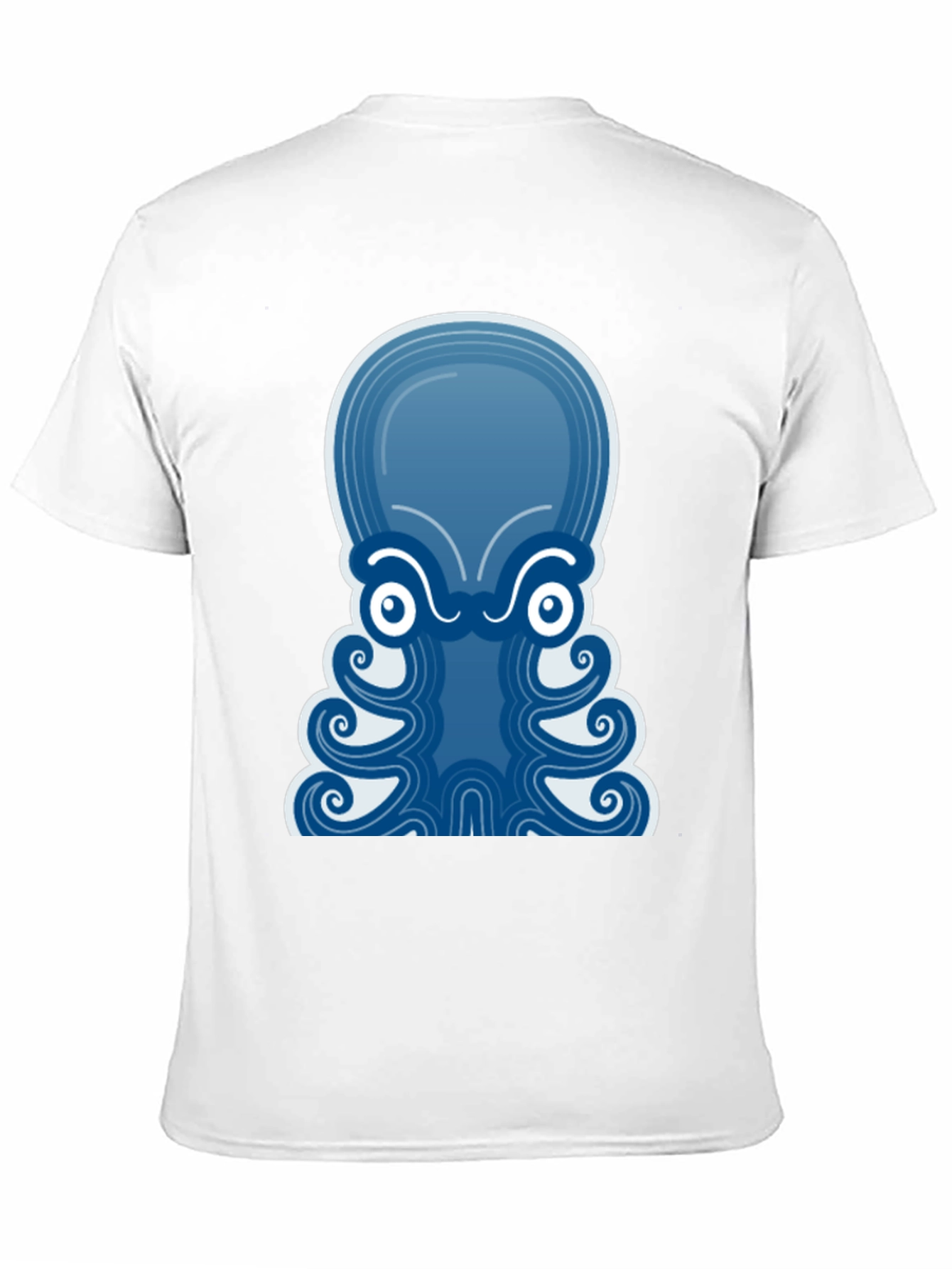 Blue Octopus Graphic Tee - Mens Black T-Shirt