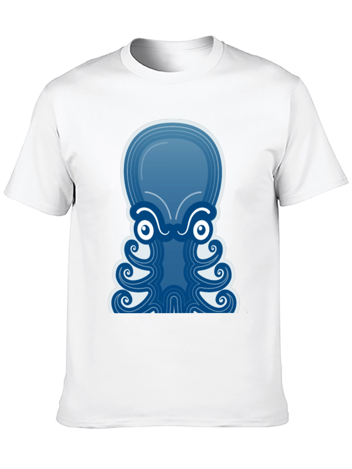 Blue Octopus Graphic Tee - Mens Black T-Shirt